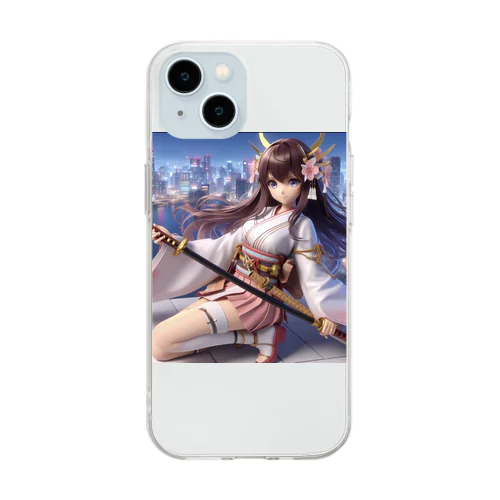 サムライ少女 Soft Clear Smartphone Case