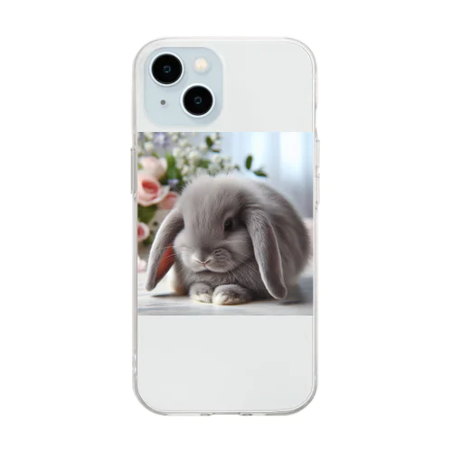 可愛いたれみみうさぎさんグッズ Soft Clear Smartphone Case