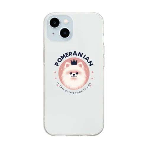 かわいいポメラニアン3 Soft Clear Smartphone Case