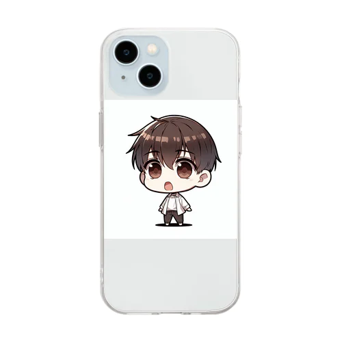 ただの男の子 Soft Clear Smartphone Case