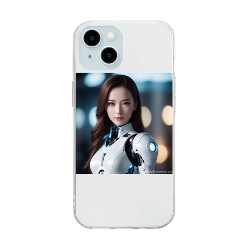 美人ＡＩロボット Soft Clear Smartphone Case