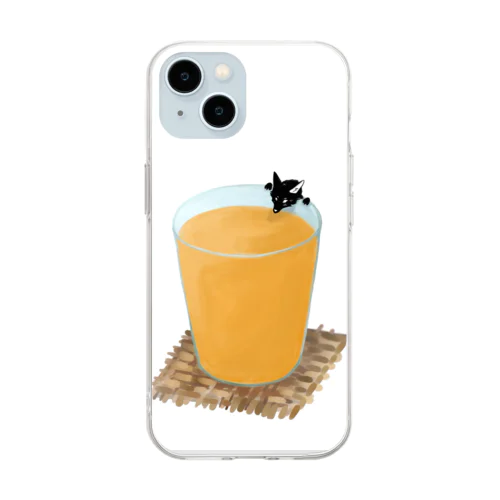 みかんジューーーーース Soft Clear Smartphone Case