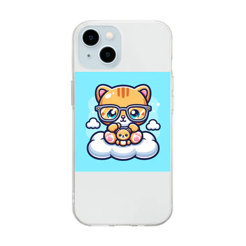 キュートなキャット Soft Clear Smartphone Case