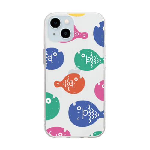 お魚さんが大渋滞 Soft Clear Smartphone Case
