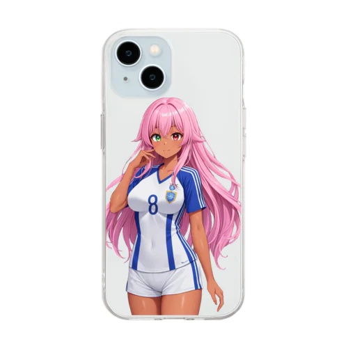 サッカー Soft Clear Smartphone Case