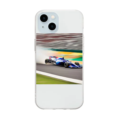 スピードの彩り - F1レーシング Soft Clear Smartphone Case