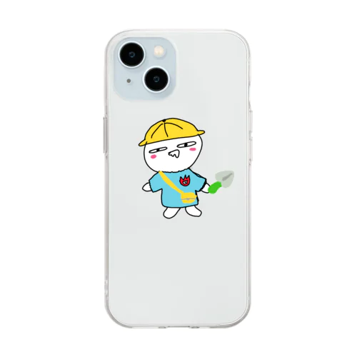 遠い目をした何か Soft Clear Smartphone Case