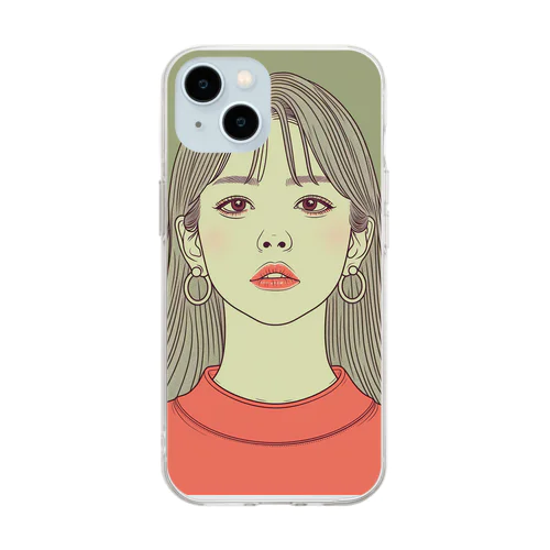 City girl #5 ノエ Soft Clear Smartphone Case