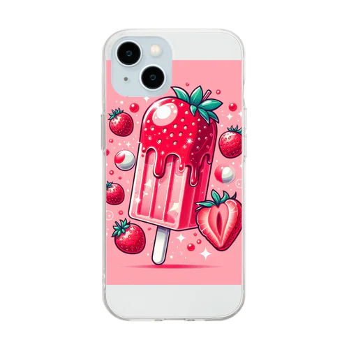 VERY VERY strawberry Soft Clear Smartphone Case