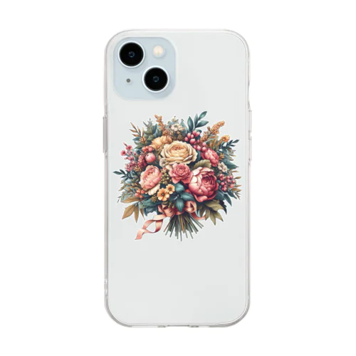 花束 Soft Clear Smartphone Case