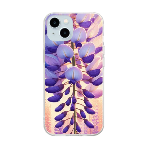 藤の花 Soft Clear Smartphone Case