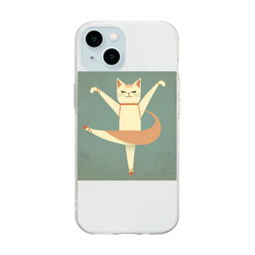 バレリーナ猫のリララちゃん Soft Clear Smartphone Case