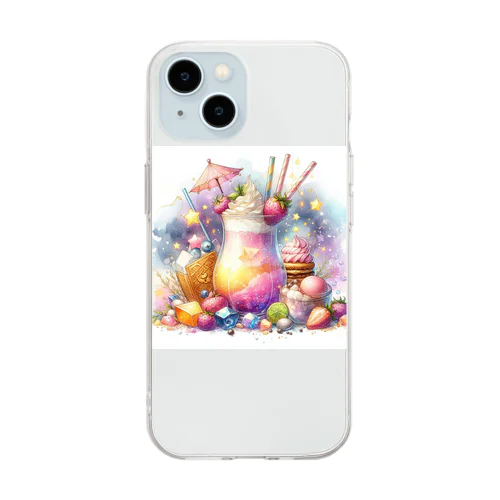 ファンタジーな飲み物 Soft Clear Smartphone Case