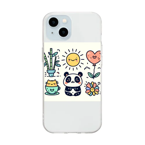 かわいいデザイン　人気アイテム Soft Clear Smartphone Case