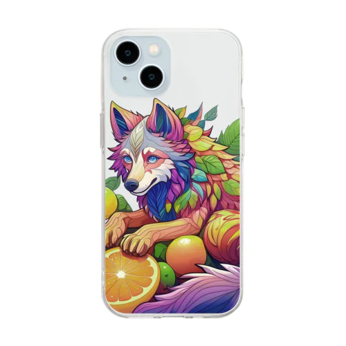 Grimmit（Wolf） Soft Clear Smartphone Case