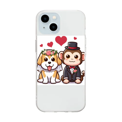 犬猿の仲～愛の力で仲良し～ Soft Clear Smartphone Case