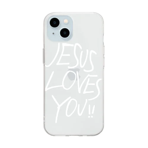 JESUS LOVES YOU!! Soft Clear Smartphone Case