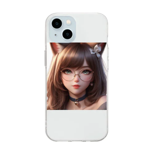 ねこニコばん Soft Clear Smartphone Case