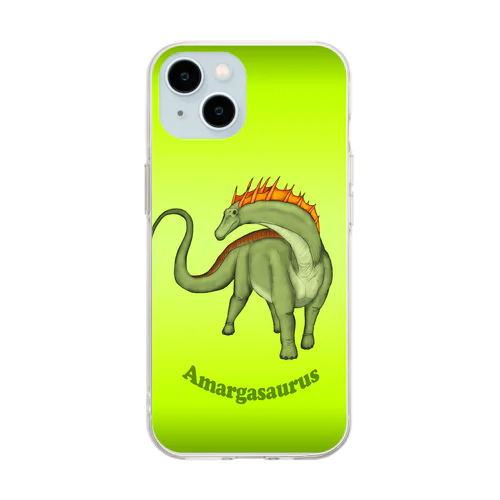 恐竜スマホケース　アマルガサウルス Soft Clear Smartphone Case