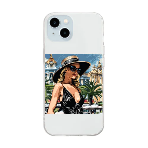 モナコのマダム　Tomoe bb 2712 Soft Clear Smartphone Case