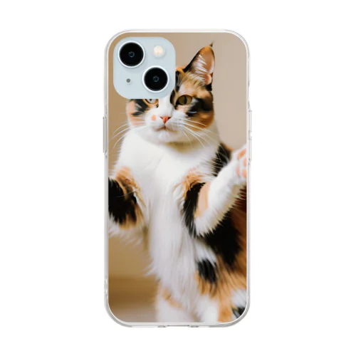 三毛猫 Soft Clear Smartphone Case