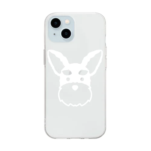 立ち耳シュナさん（白） Soft Clear Smartphone Case