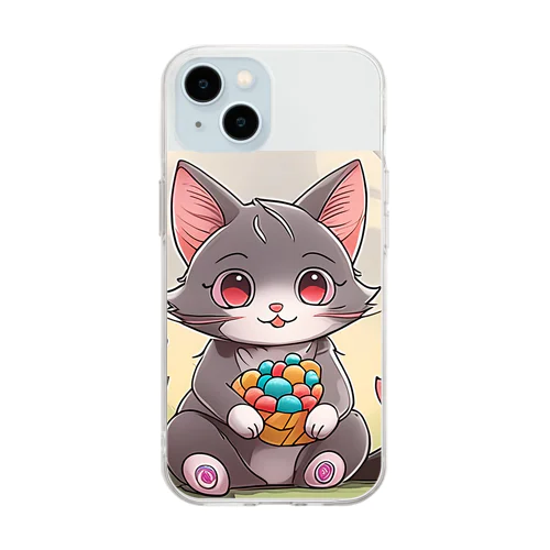 Cutie cat❤︎ Soft Clear Smartphone Case