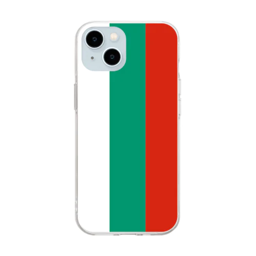 ブルガリアの国旗 Soft Clear Smartphone Case