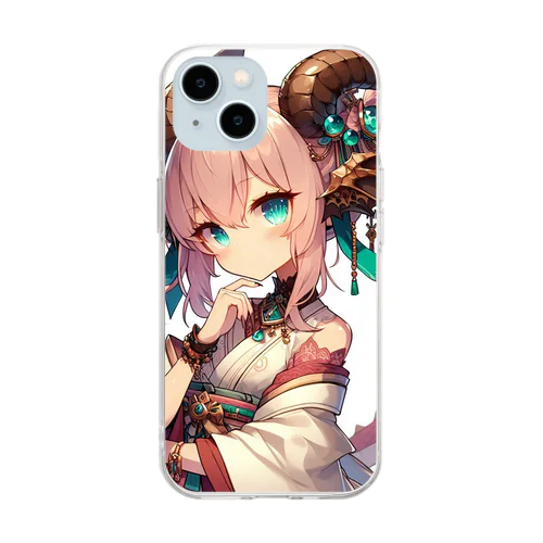 愛らしい龍娘 Soft Clear Smartphone Case