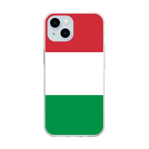 イタリアの国旗 Soft Clear Smartphone Case