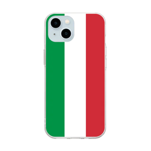 イタリアの国旗 Soft Clear Smartphone Case