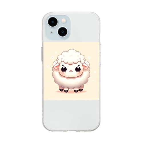 干支の羊ちゃん01 Soft Clear Smartphone Case