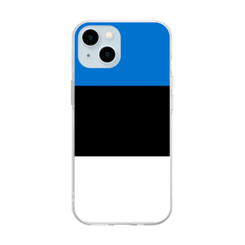 エストニアの国旗 Soft Clear Smartphone Case