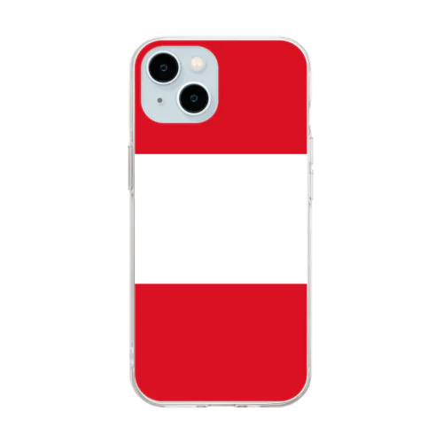 ペルーの国旗 Soft Clear Smartphone Case