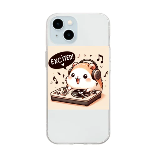 ハムスターがDJブースでスピン！ Soft Clear Smartphone Case