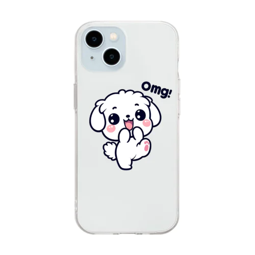 OMG-DOG マルチーズのまるる Soft Clear Smartphone Case