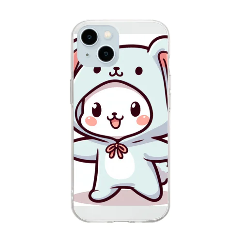 ウサギマスコット Soft Clear Smartphone Case