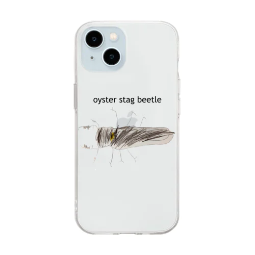 oyster stag beetle ソフトクリアスマホケース