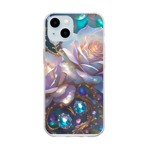 ジュエリー・ローズ🌹 Soft Clear Smartphone Case