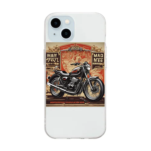 レトロモーターサイクルの魅力 Soft Clear Smartphone Case