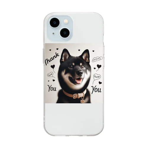 柴犬とありがとう Soft Clear Smartphone Case