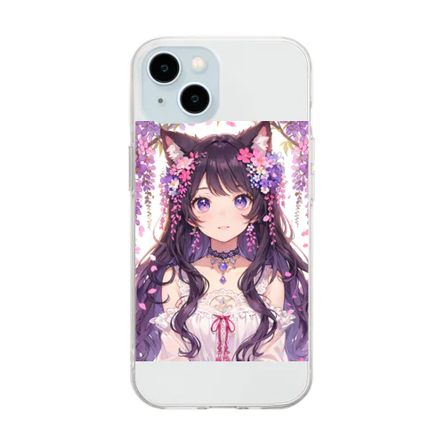 ねこニコばん Soft Clear Smartphone Case