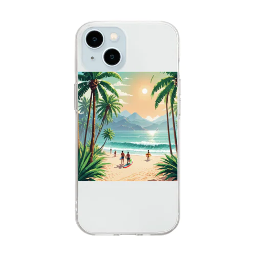 Palm Breeze Bliss Soft Clear Smartphone Case