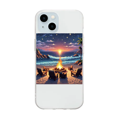 Shoreline Fire Relaxation Soft Clear Smartphone Case