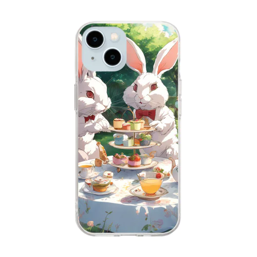 ヌン活うさぎ Soft Clear Smartphone Case