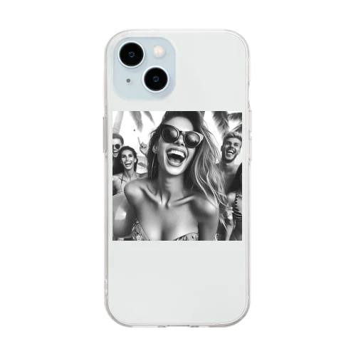 Summer Party Soft Clear Smartphone Case