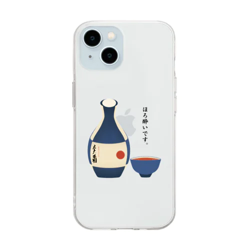日本酒−１ Soft Clear Smartphone Case