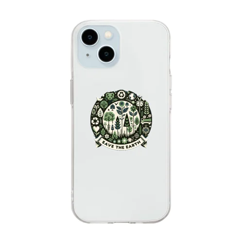 SAVE THE EARTH Soft Clear Smartphone Case
