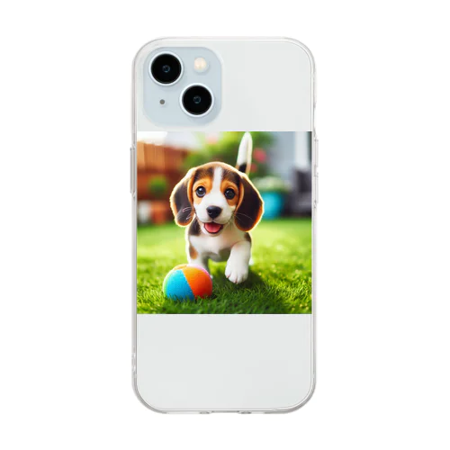 ビーグル犬キキちゃん Soft Clear Smartphone Case