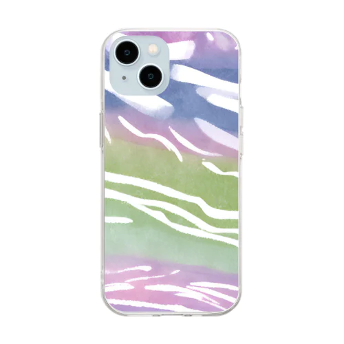 爽やか　水彩画　アート Soft Clear Smartphone Case